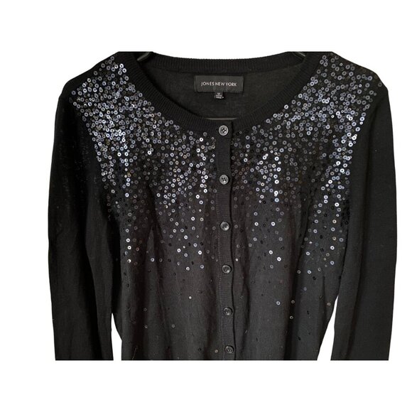 JONES NEW YORK SEQUIN SPARKLE CARDIGAN medium - Picture 3 of 7